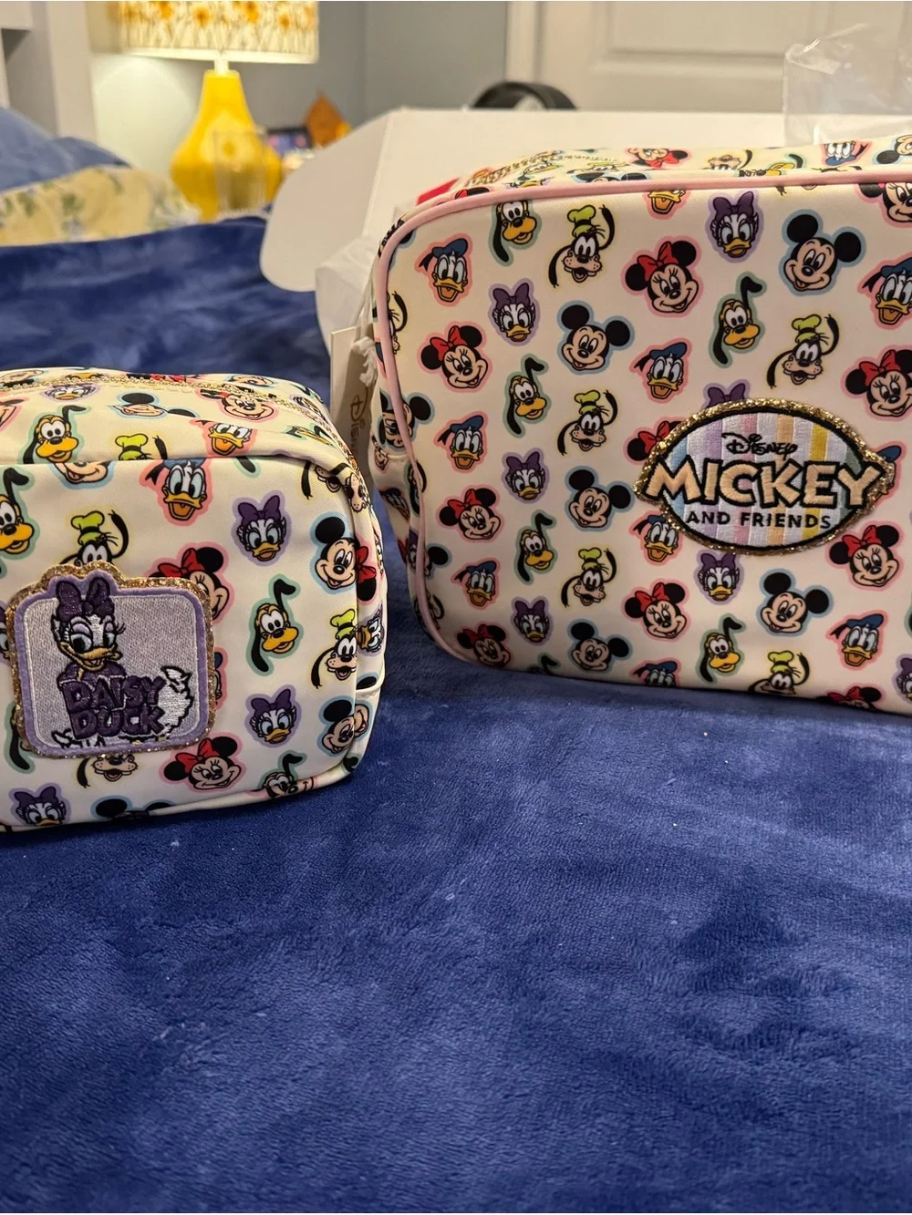 Disney Kids Mickey & Friends Pink and Multicolor Character Cosmetic Bag Set